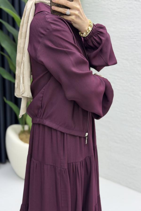 Ahzen Kleid Pflaume