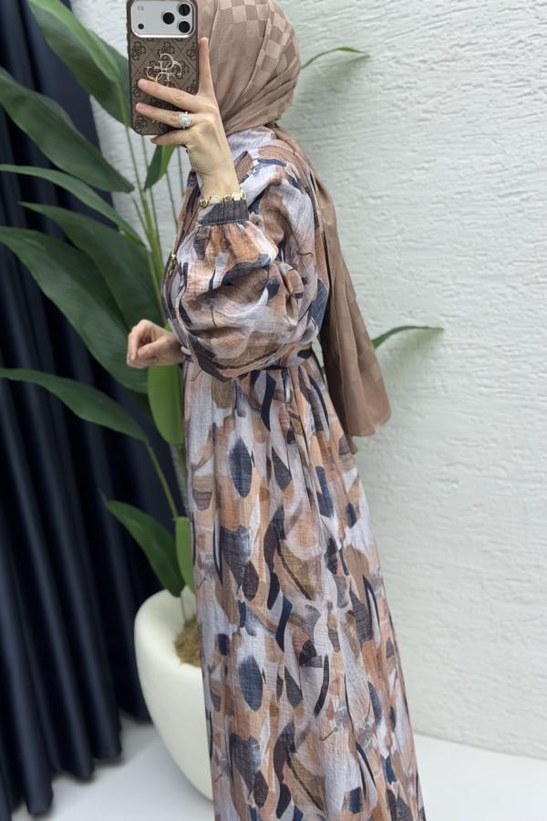 Robe Feza couleur terre