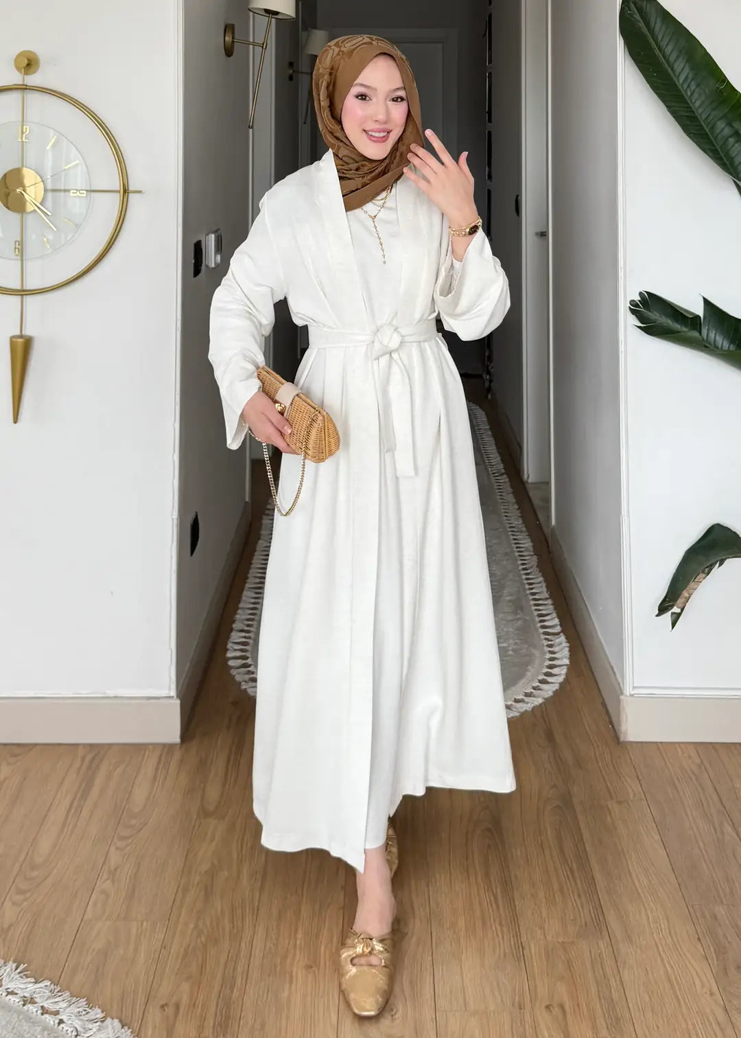 Keten Kimono Takım bej
