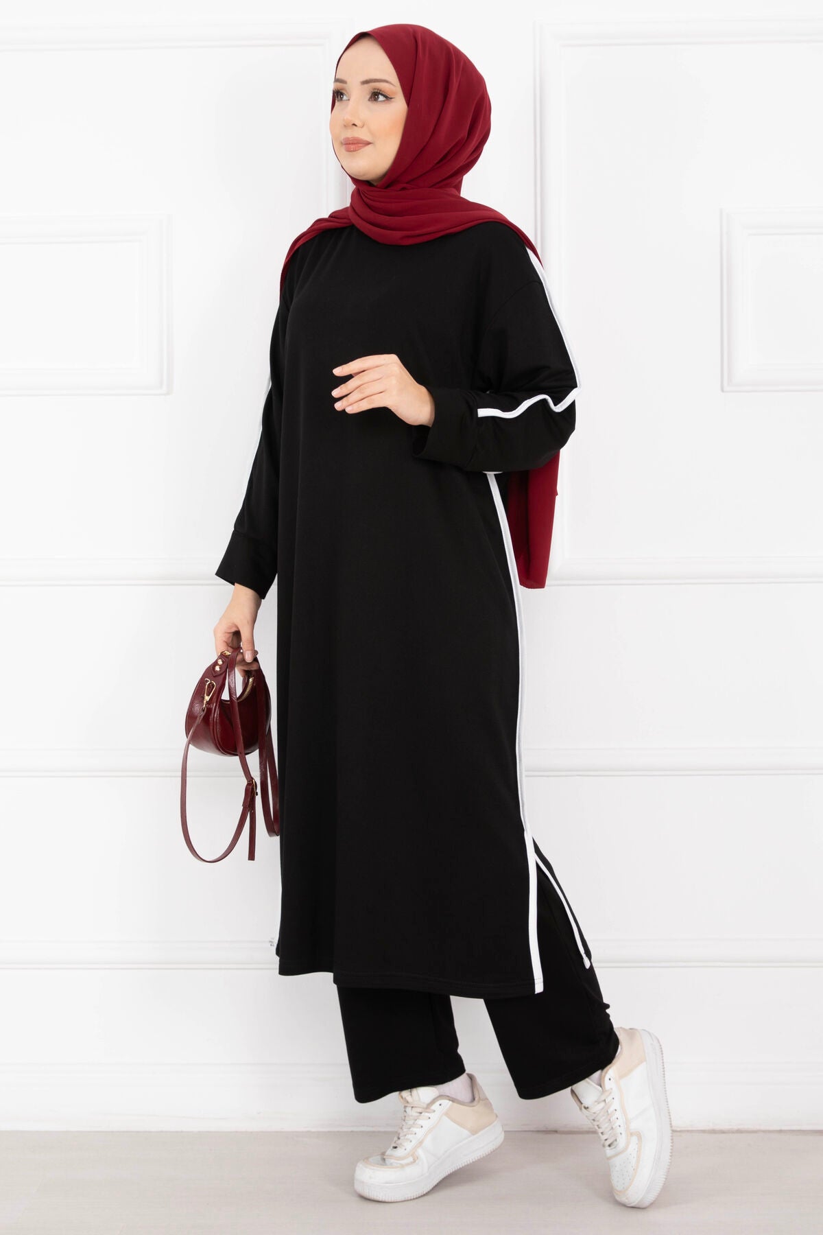 Sportif Biye Detaylı Tesettür Takım