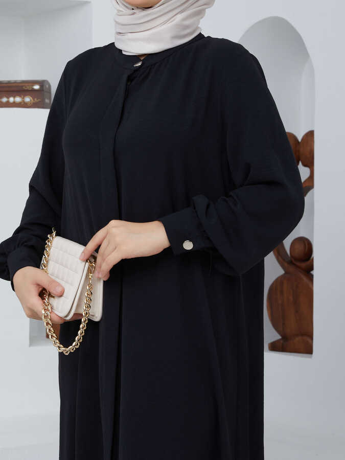 Abaya Boutonnée Noir