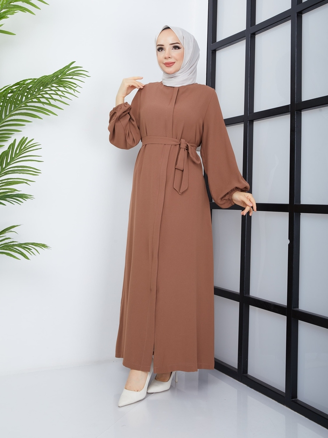 Abaya mit Gürtel - vison