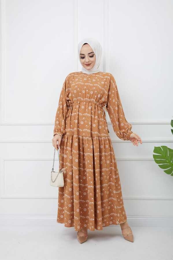Bedrucktes Hijab-Kleid Fliese