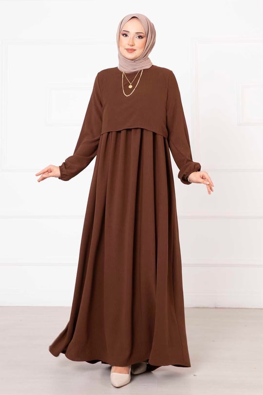 Bolero Görünümlü Elbise camel