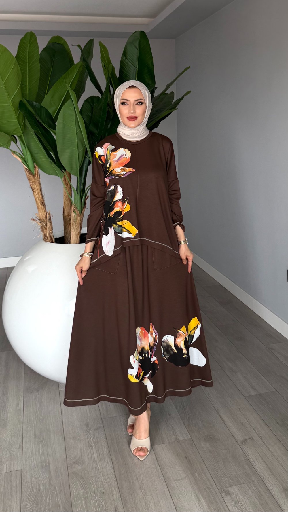 Arya ikili Takım kahverengi