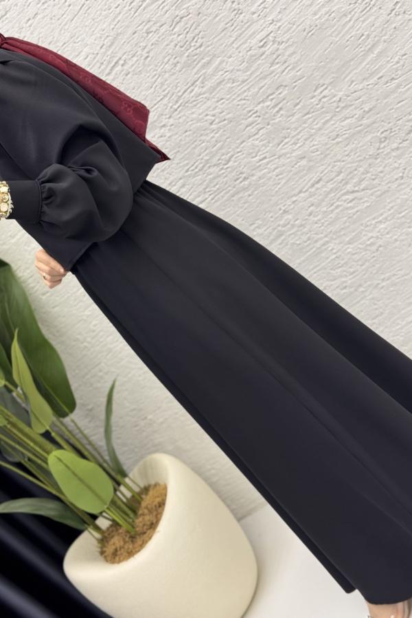 Robe avec gilet noire