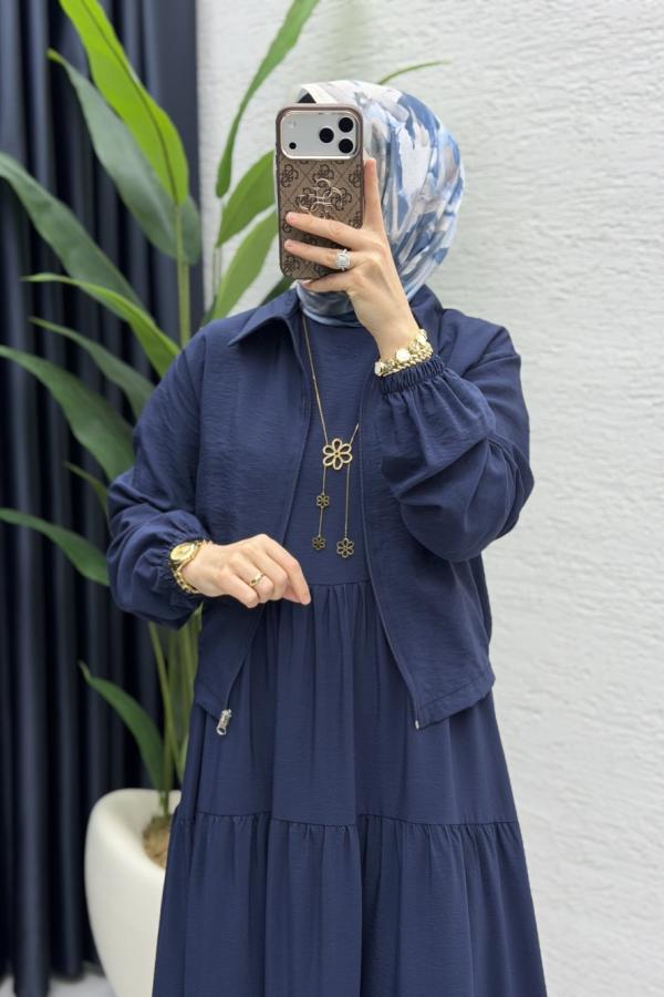 Ahzen Kleid dunkelblau