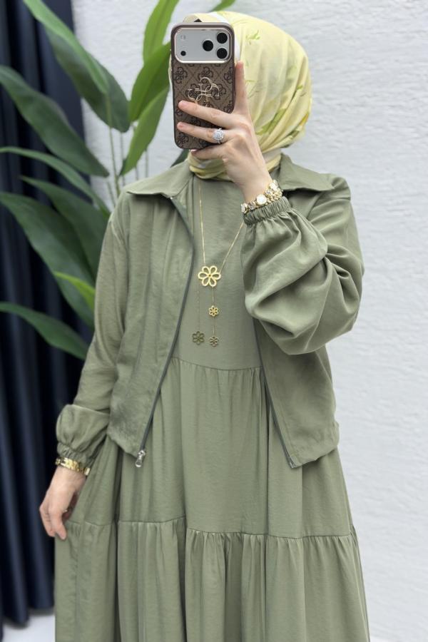 Ahzen Kleid grün