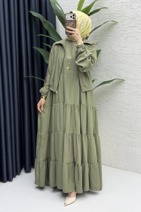 Ahzen Kleid grün