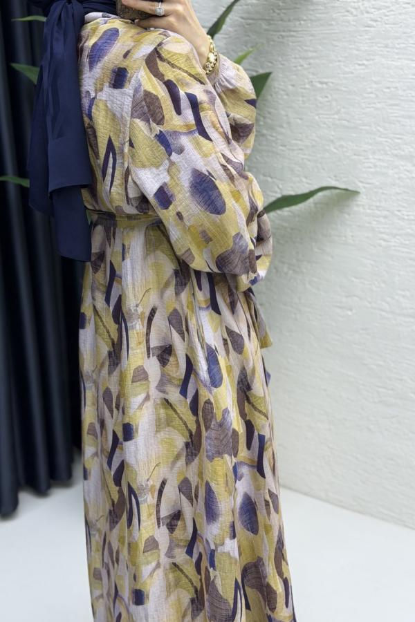 Robe Feza vert jaune