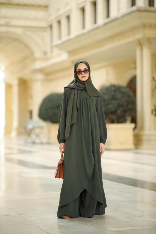 Tesettür Hane Takım haki