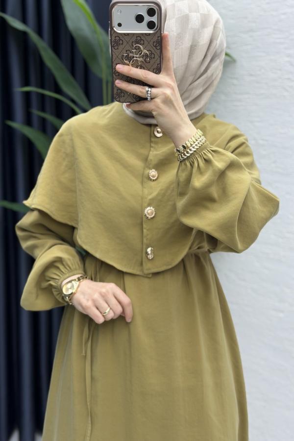 Bolero Kleid ölgrün