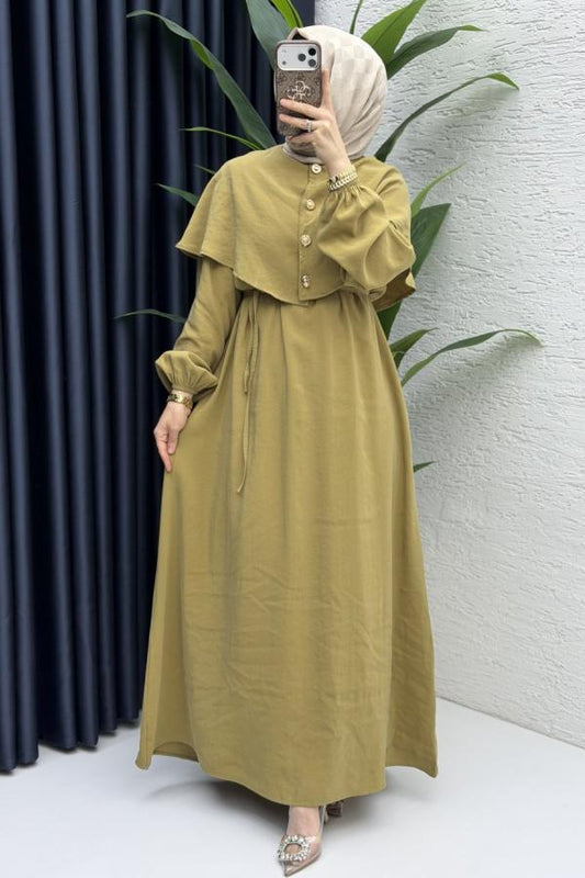 Bolero Elbise yağ yeşili