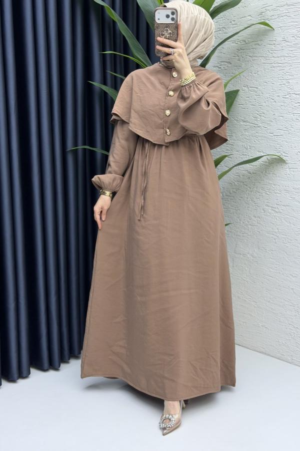Bolero Kleid Milchkaffee