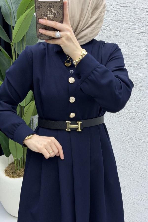 Reyhan Elbise lacivert