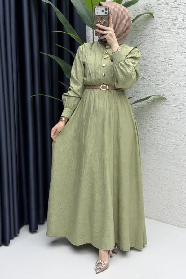 Sare modest dress light khaki