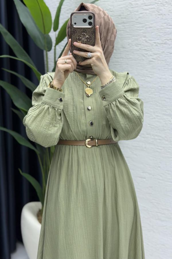 Sare modest dress light khaki