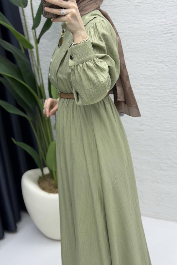 Sare modest dress light khaki
