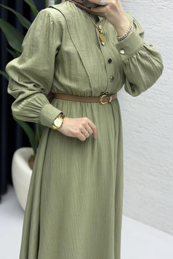 Sare modest dress light khaki