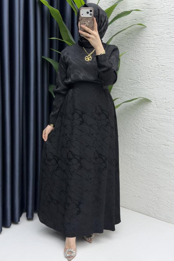 Saten Elbise siyah
