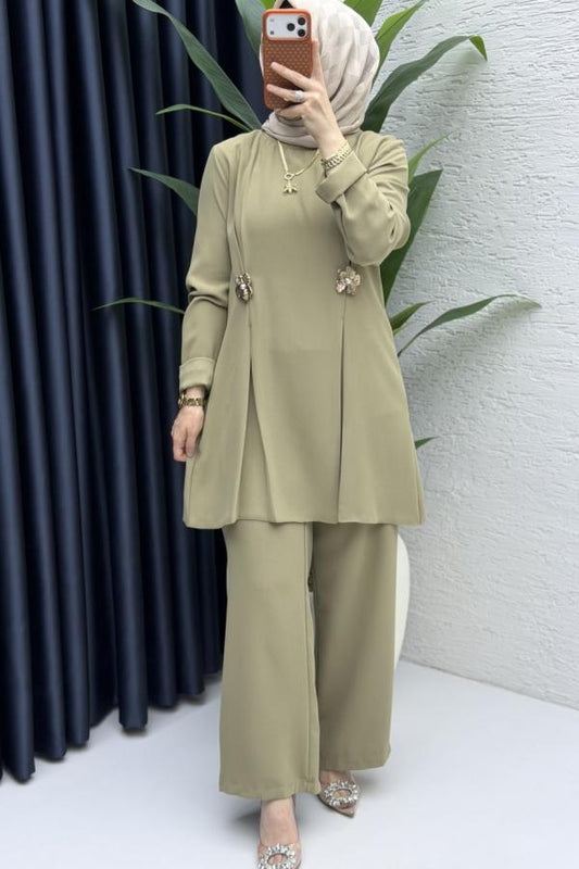 Yasmin ikili Takım açık haki