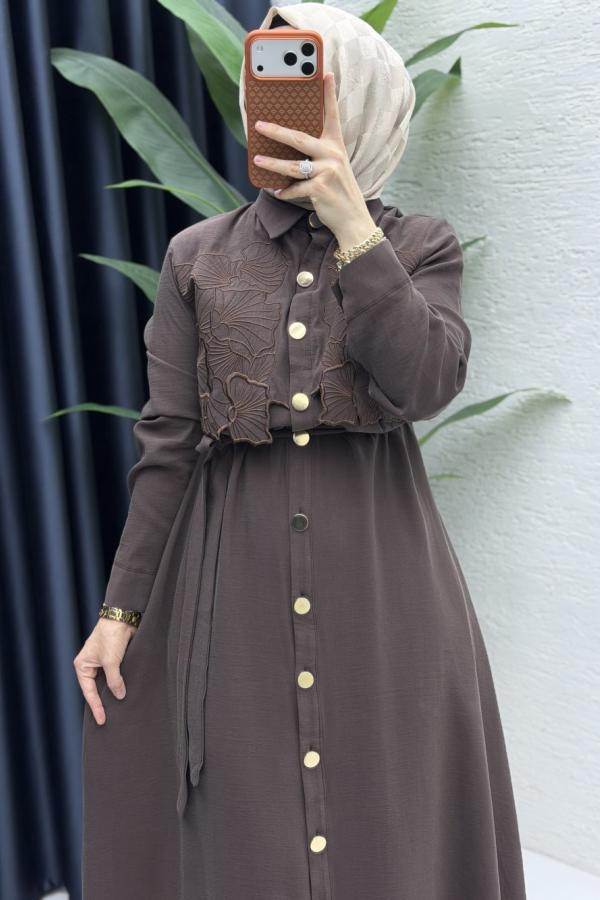 Hürrem elbise kahve