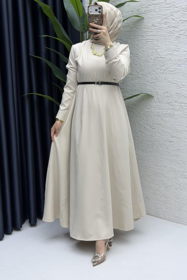 Lina Elbise taş rengi