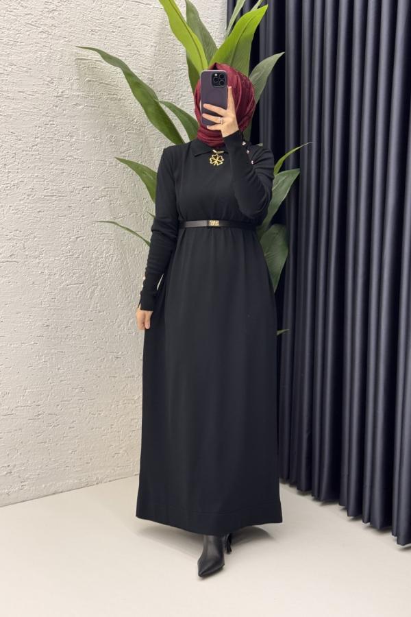 Sema merserize Elbise siyah