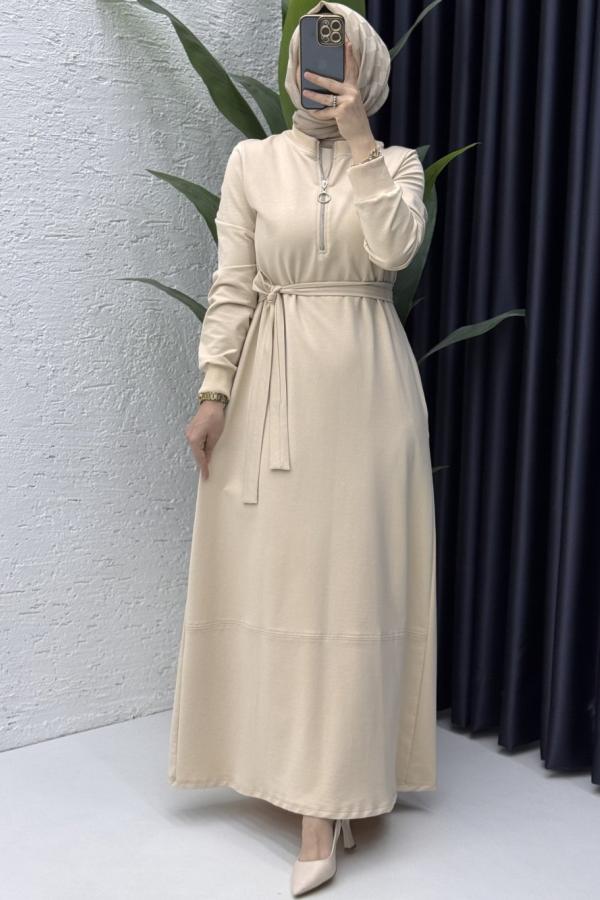 Hülya Elbise taş rengi