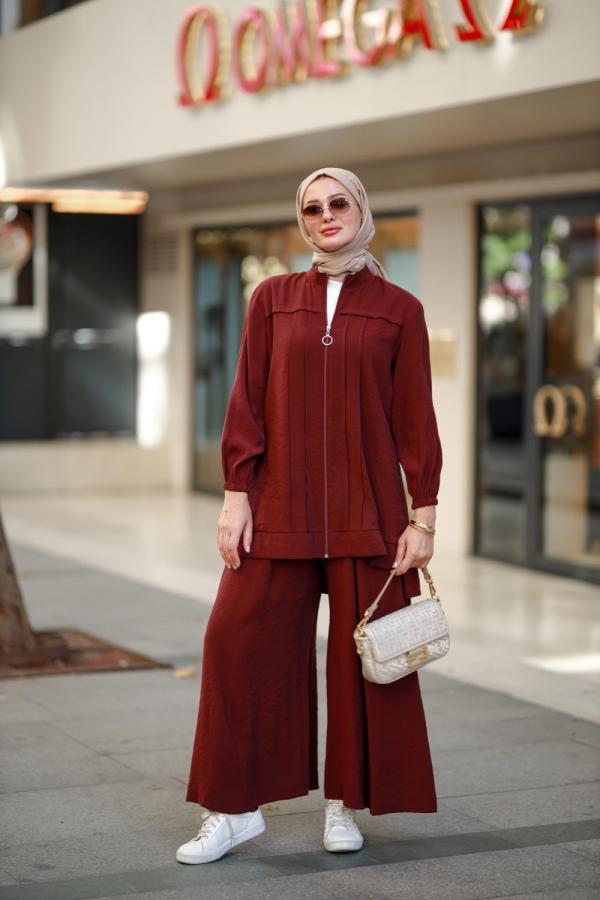 Lale ikili Takım bordo