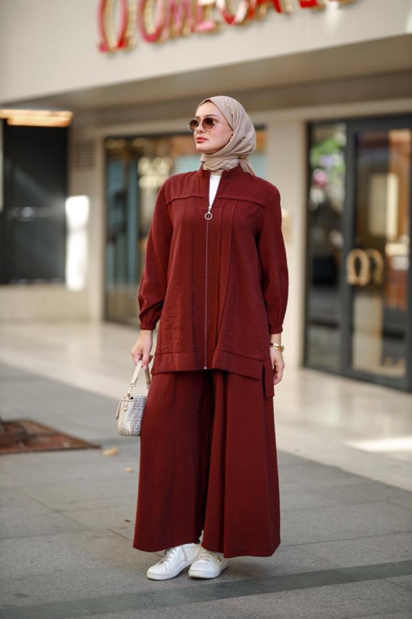 Lale ikili Takım bordo