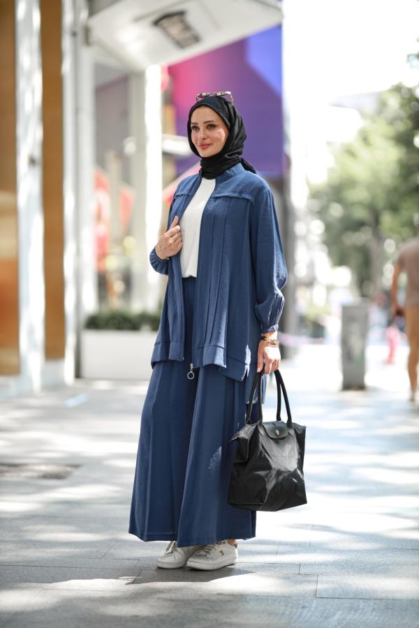 Lale ikili Takım indigo