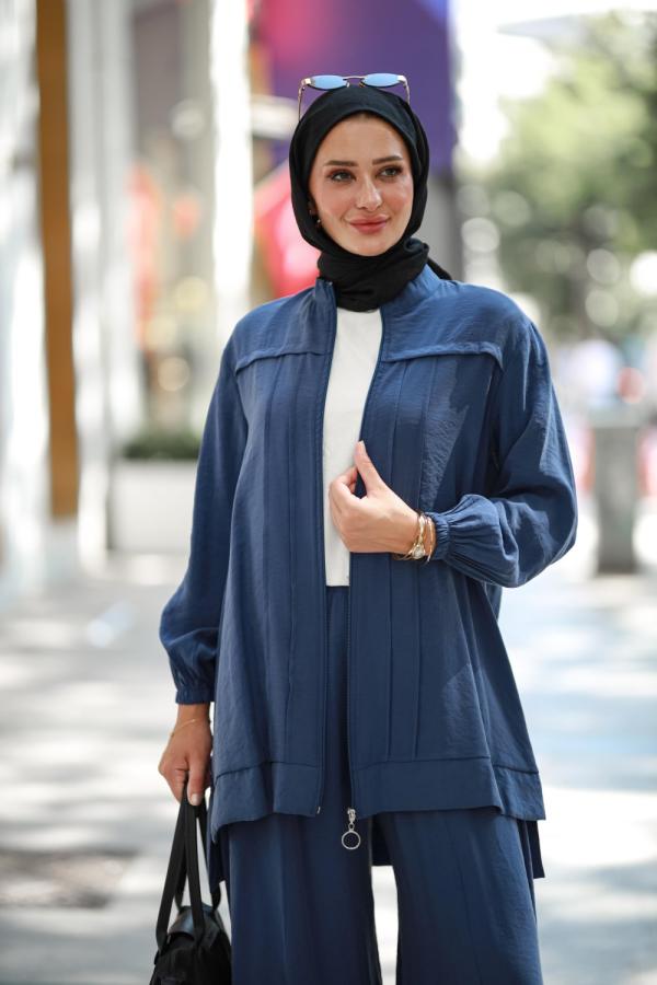 Lale ikili Takım indigo