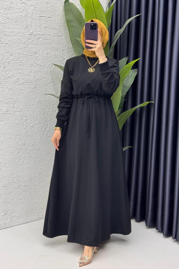 Esra tesettur Elbise siyah