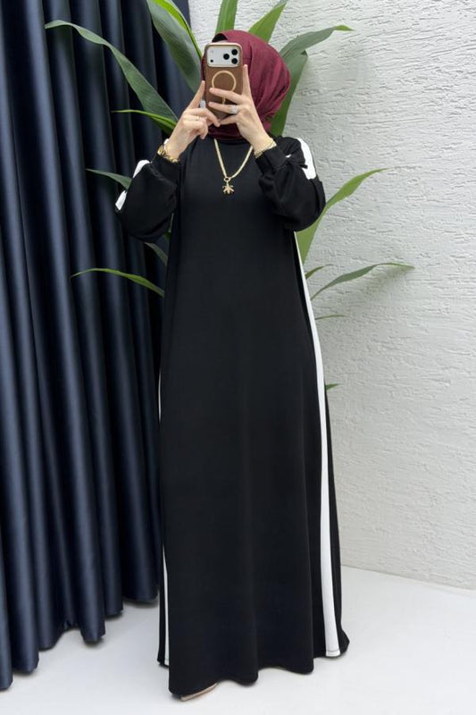 Lina tesettur Elbise siyah