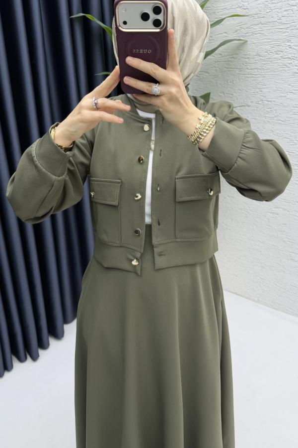 Nazlı Etekli Takım haki