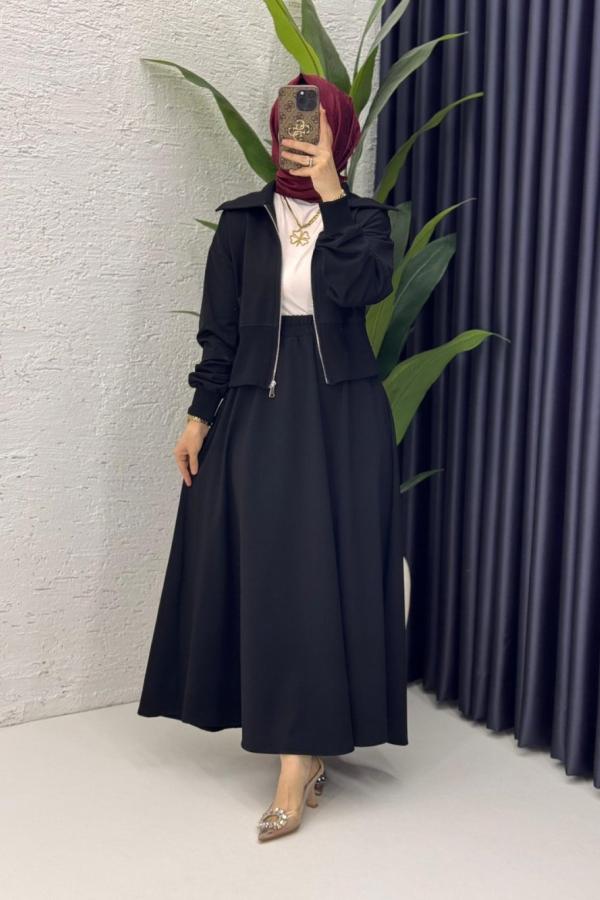 Leyla Etekli ikili Takım siyah