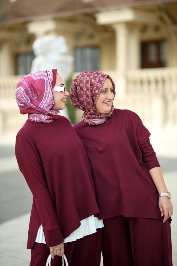 Oysho ikili Takım bordo