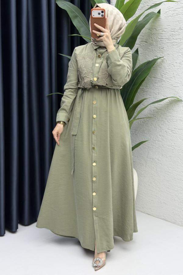 Hürrem elbise haki