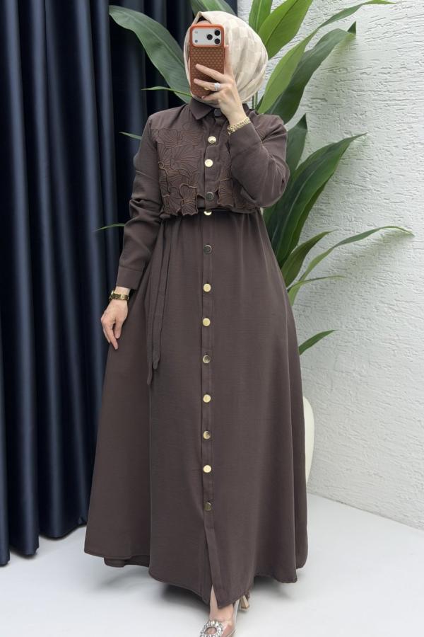 Hürrem elbise kahve