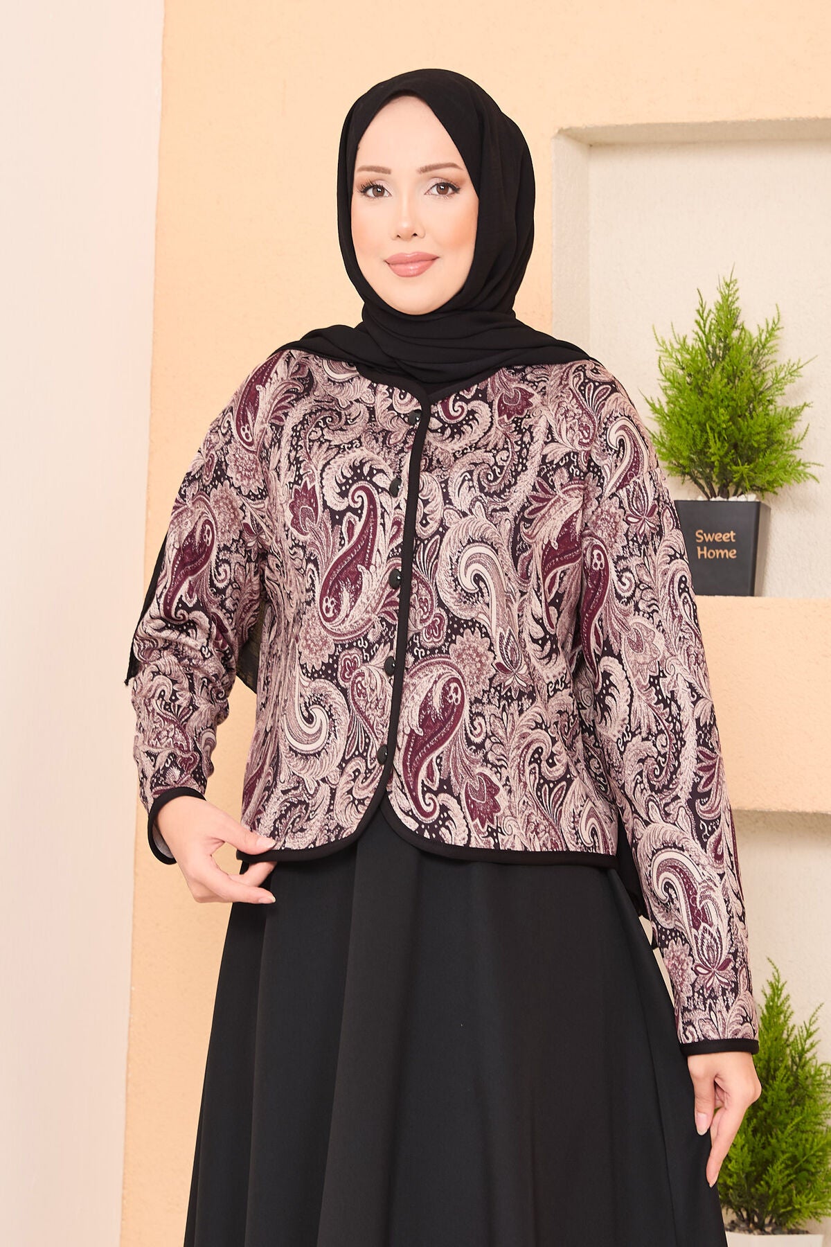 Croplu Jacket Skirt Set Black