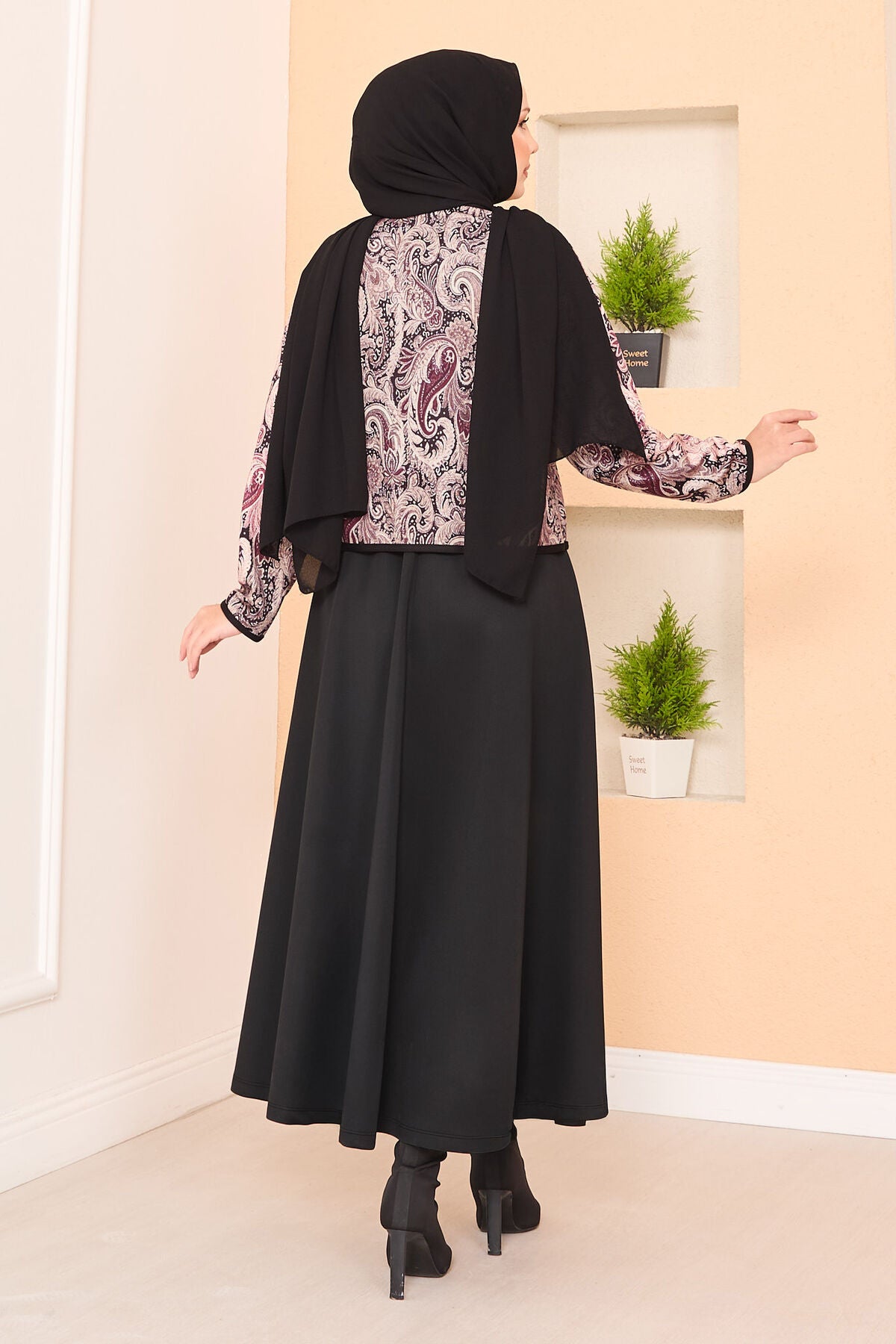 Croplu Jacket Skirt Set Black
