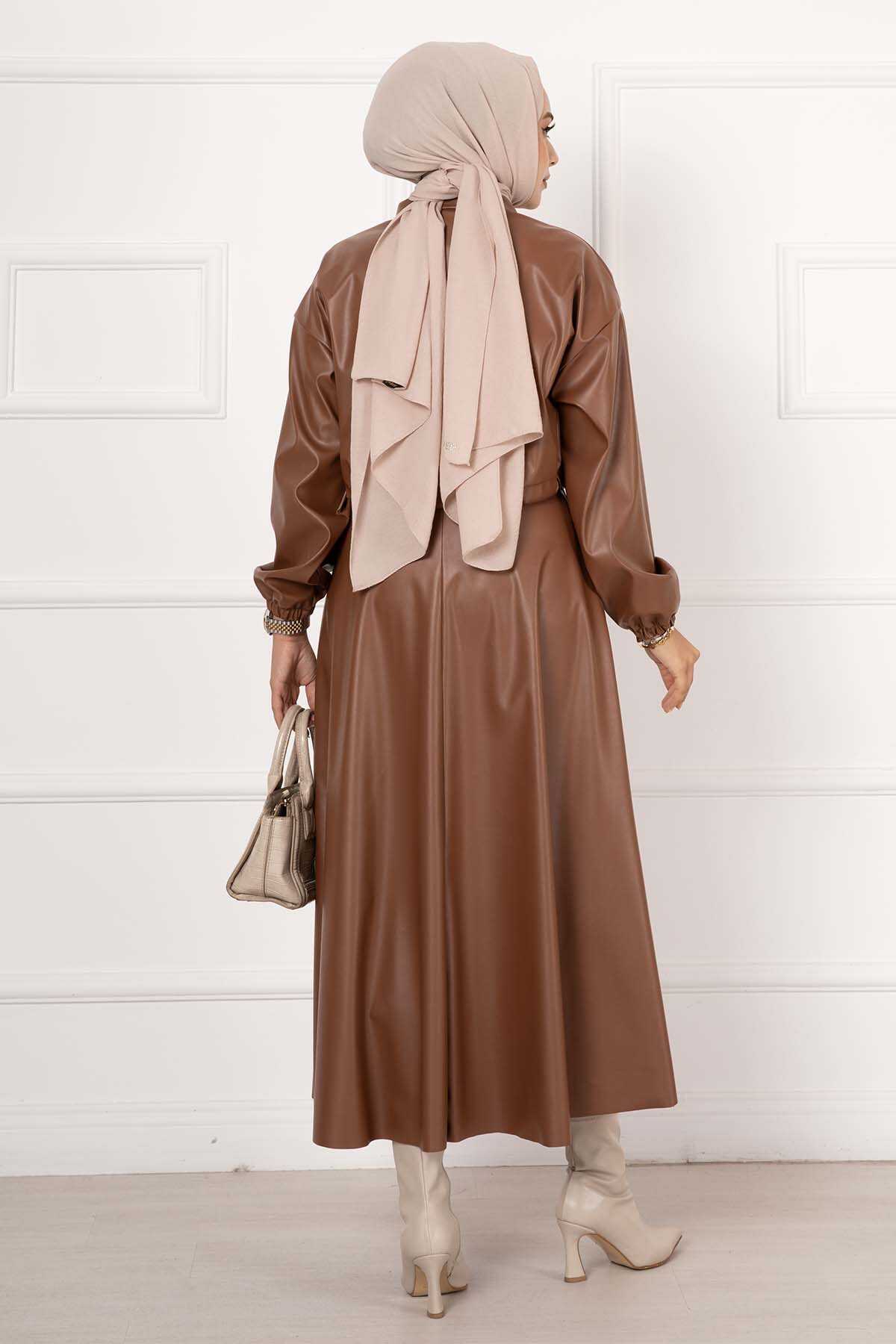 Skirt Leather Set Tan