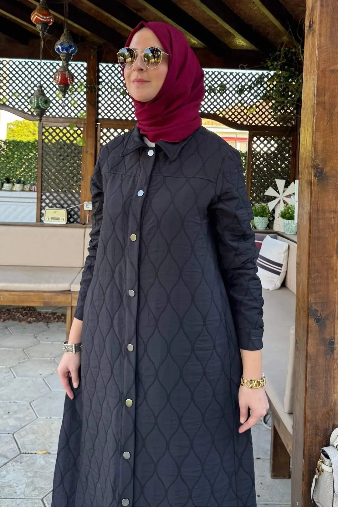 Kapitone Kap siyah