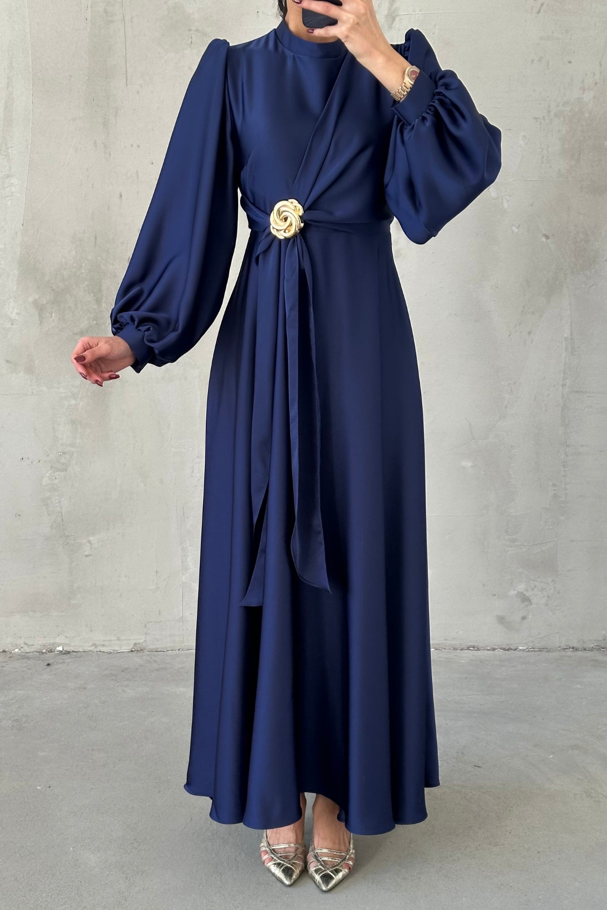 Eslem Saten Abiye Lacivert