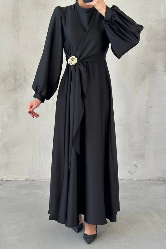 Eslem Saten Abiye siyah