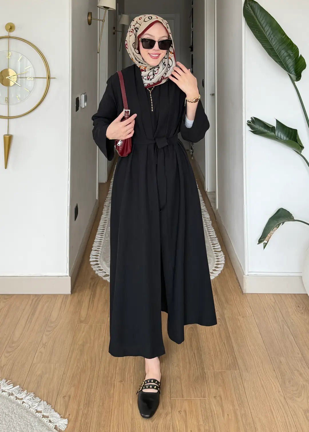 Keten Kimono Takım siyah