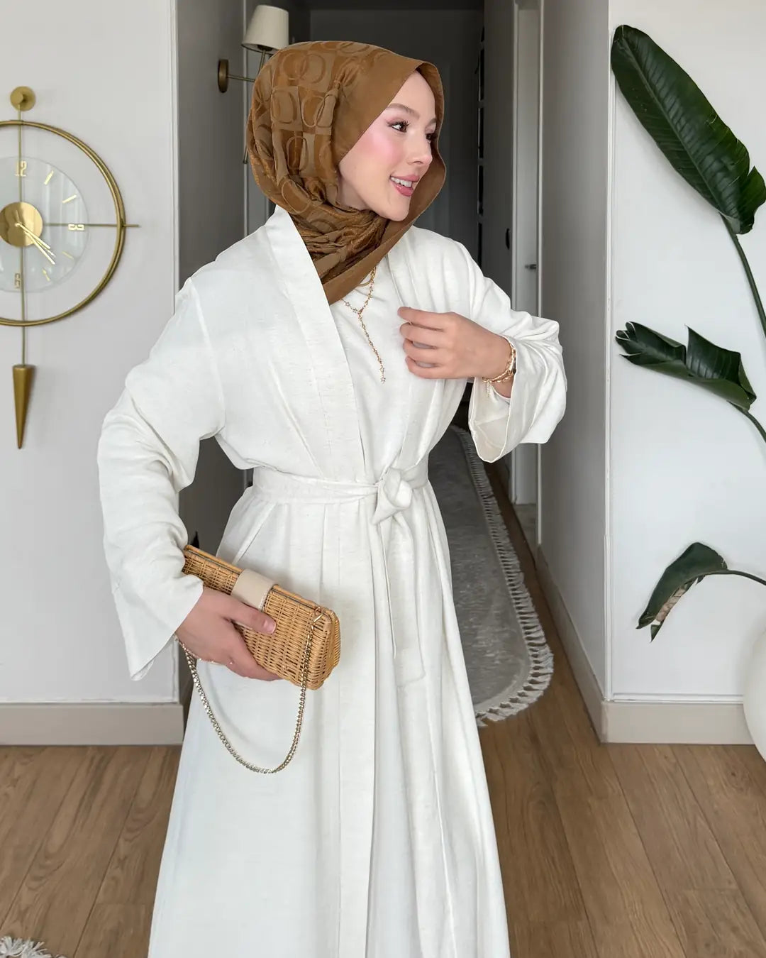 Keten Kimono Takım bej