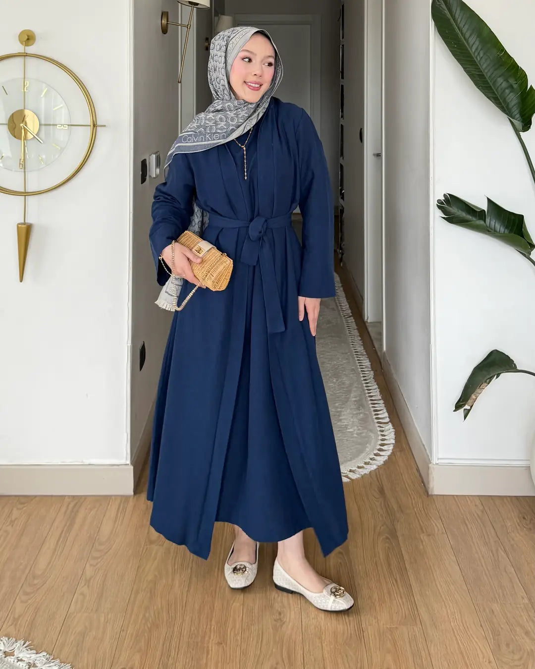 Keten Kimono Takım lacivert