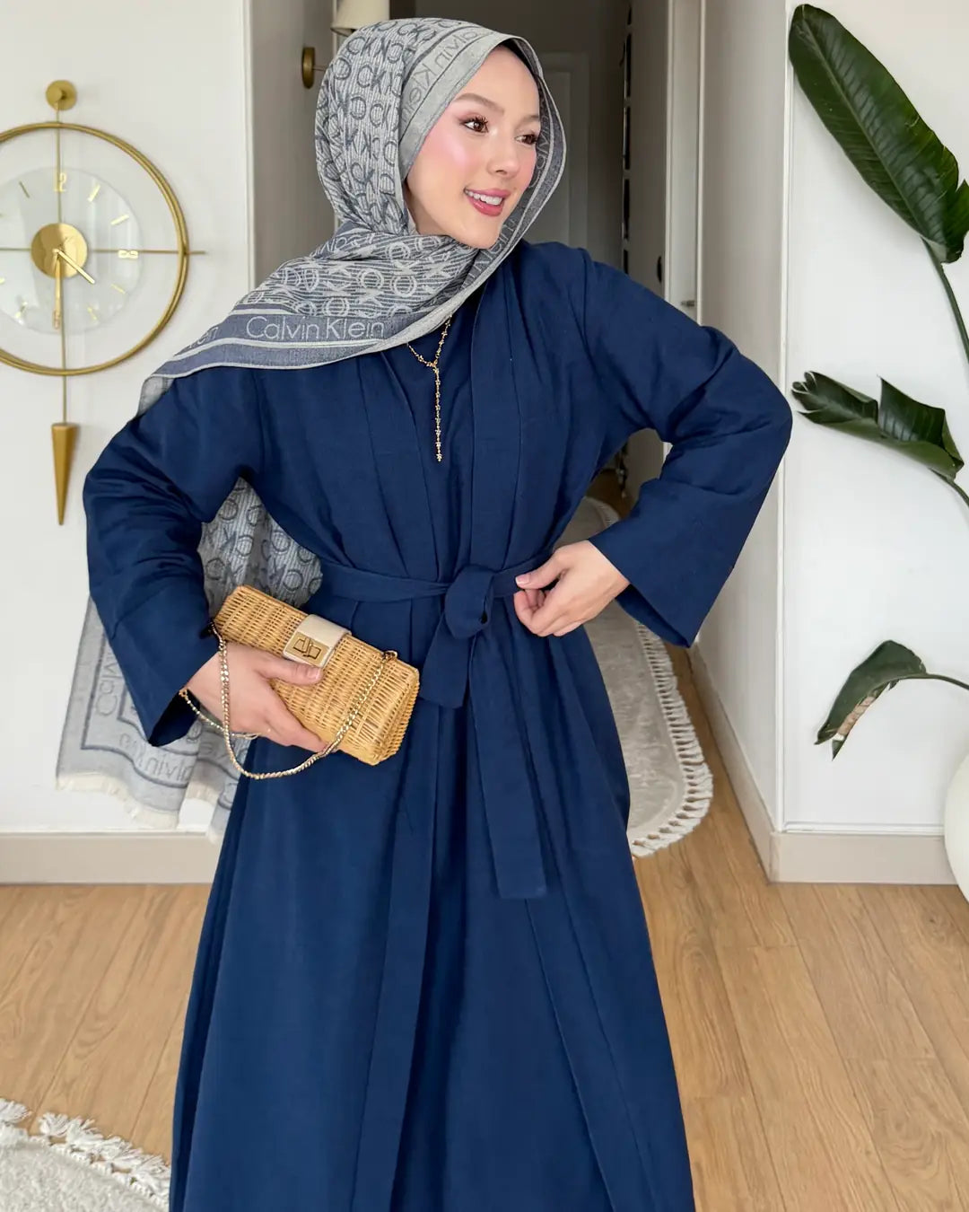 Keten Kimono Takım lacivert
